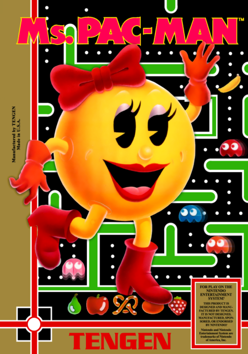 Ms. Pac-Man (USA) (Tengen) (Unl) box art
